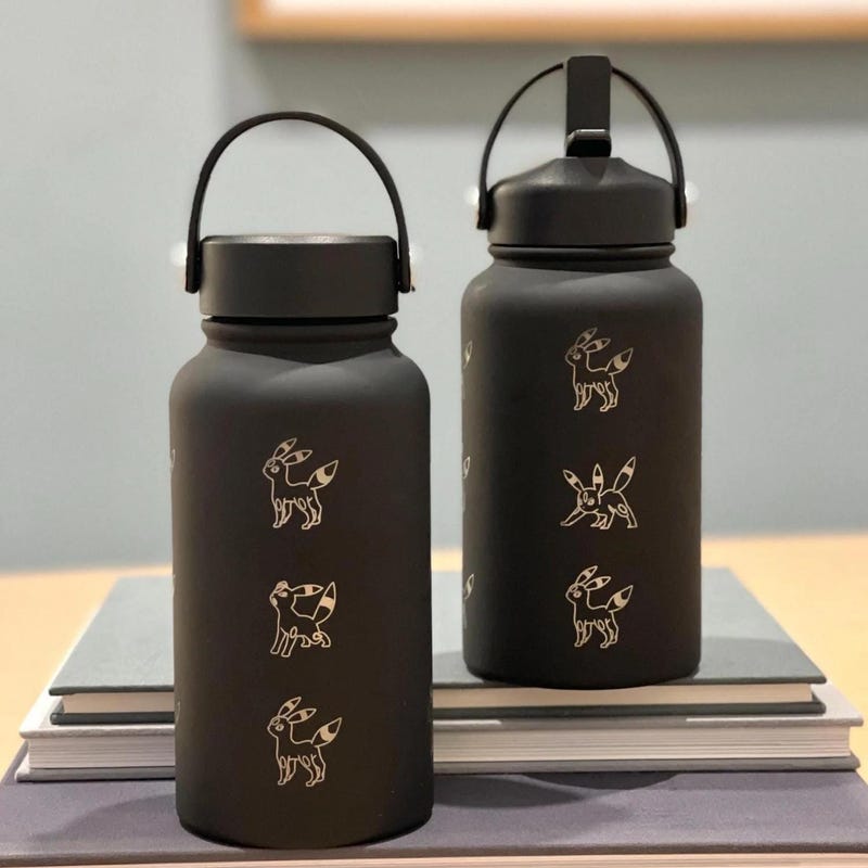Pokémon-Inspired 22oz Tumbler Drink Bottle Travel Mug w/ Straw Lid