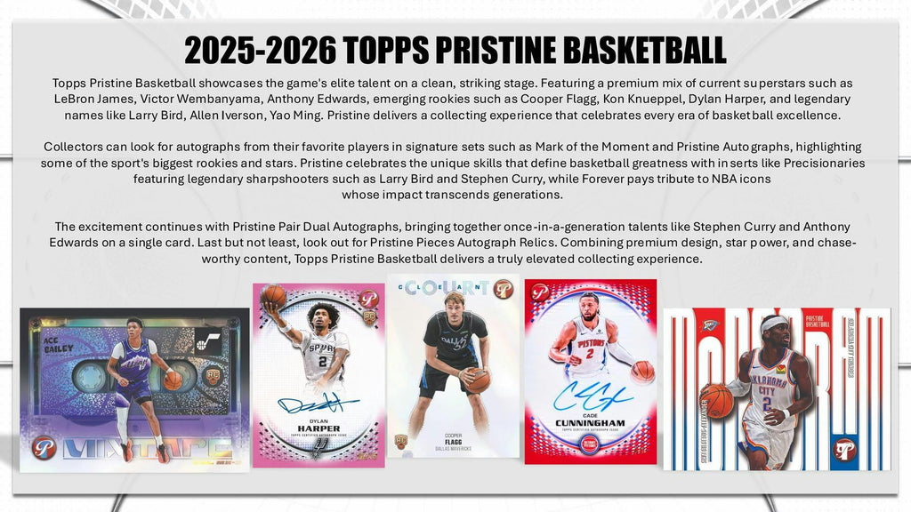 2025-26 Topps Pristine Basketball Hobby 6-Box Case (Presell 9/24)
