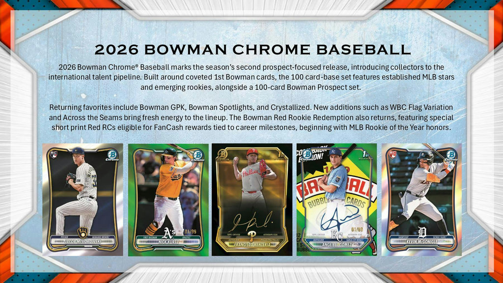 2026 Bowman Chrome Baseball Mega 20-Box Case (Presell 9/23)
