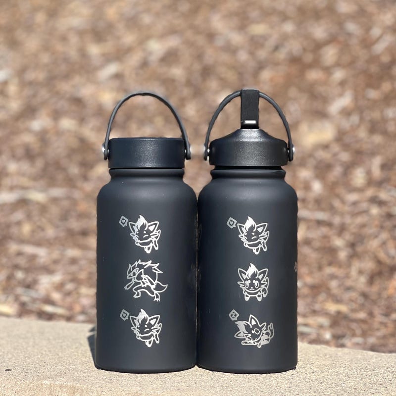 Pokémon-Inspired 22oz Tumbler Drink Bottle Travel Mug w/ Straw Lid