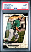 2025 PRIZM JACOB WILSON GOLD VINYL 1/1 #90 PSA 8 (TK)