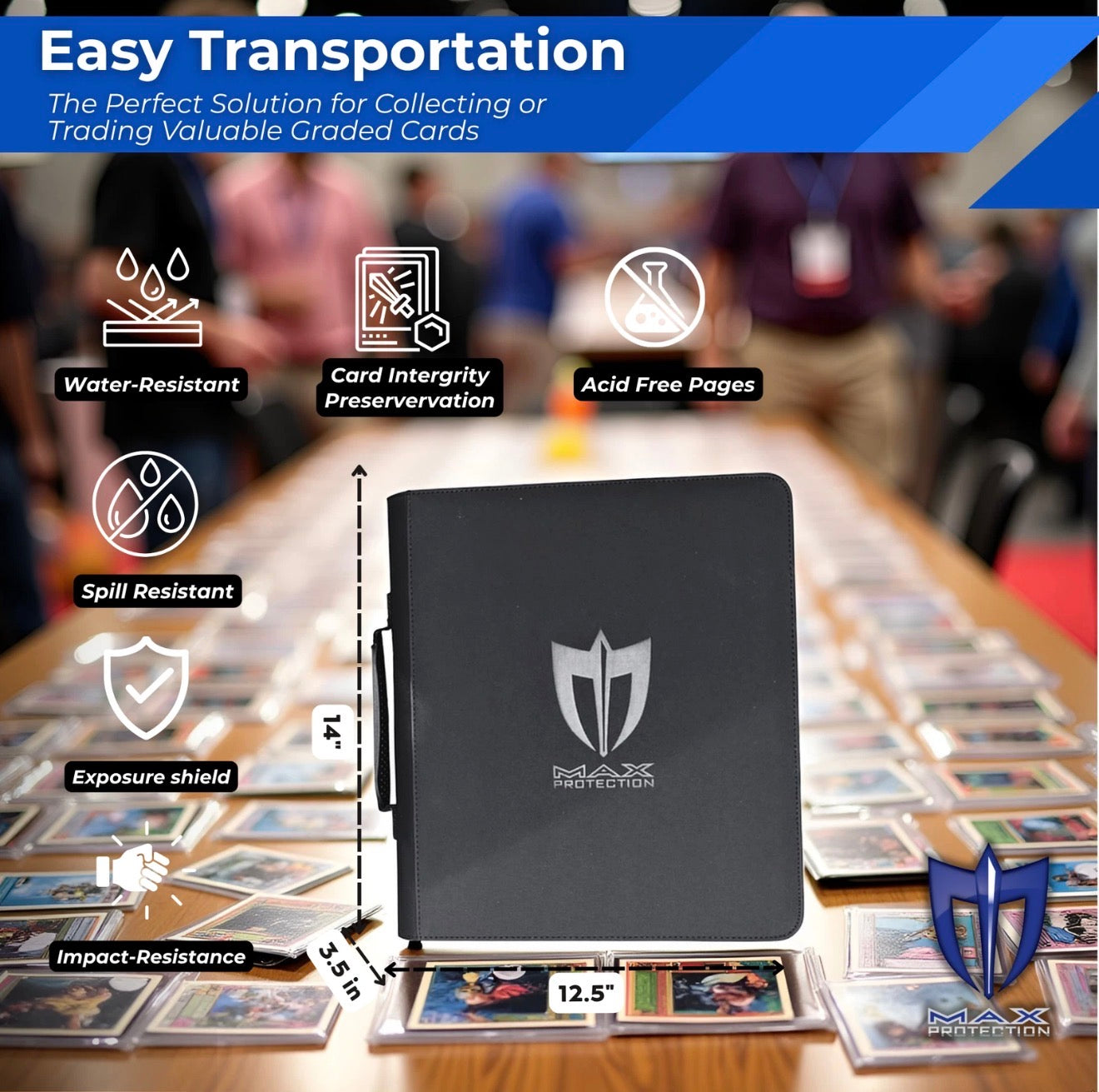 Max Protection PSA Card Binder 4-Pocket (Holds 32 Graded Cards)
