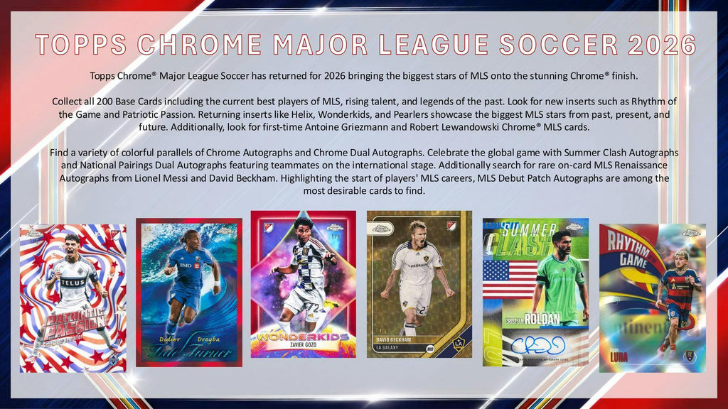 2026 Topps MLS Chrome Soccer Hobby 12-Box Case (9/10)
