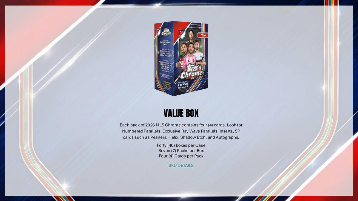 2026 Topps MLS Chrome Soccer Hobby 12-Box Case (9/10)