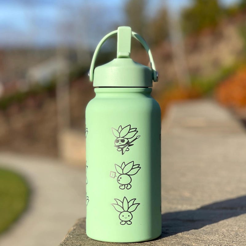 Pokémon-Inspired 22oz Tumbler Drink Bottle Travel Mug w/ Straw Lid