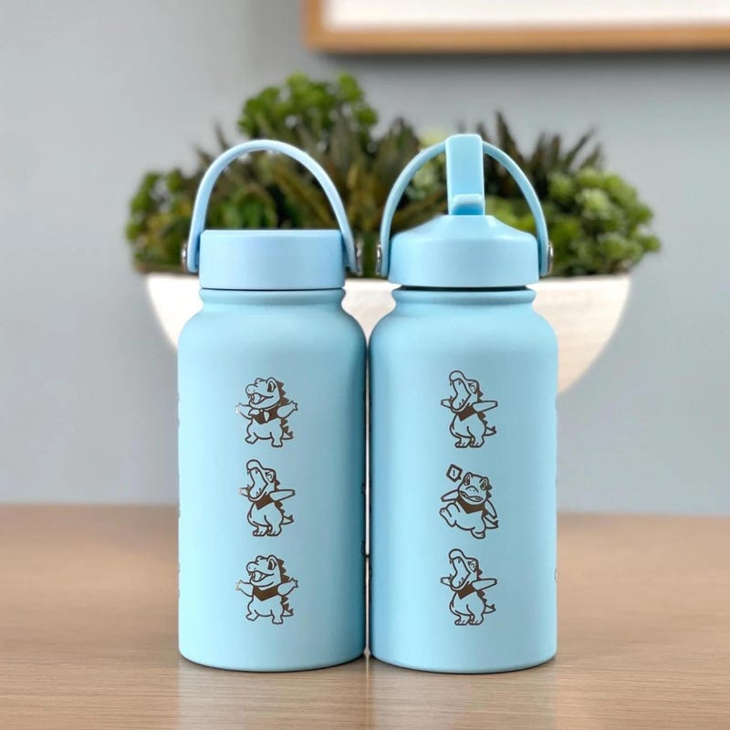 Pokémon-Inspired 22oz Tumbler Drink Bottle Travel Mug w/ Straw Lid