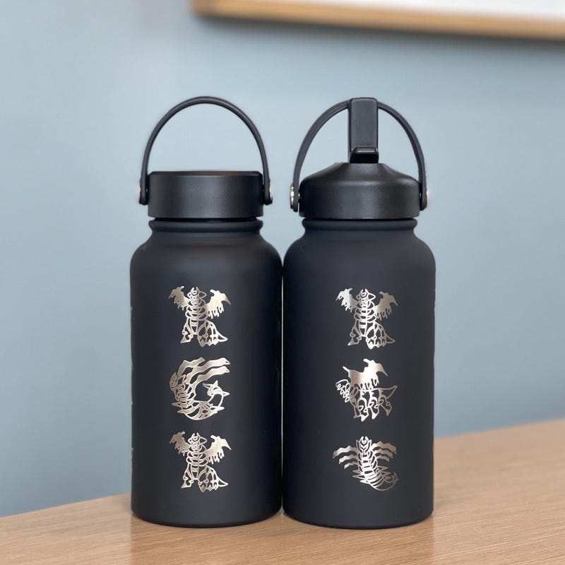 Pokémon-Inspired 22oz Tumbler Drink Bottle Travel Mug w/ Straw Lid