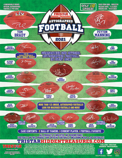 2021 TriStar Hidden Treasures Autographed Official Football Sealed Box