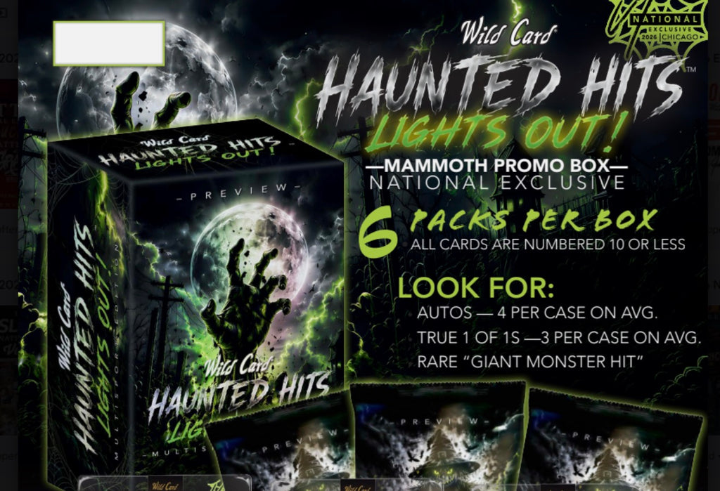 2026 Wild Card Haunted Hits: Lights Out! Mammoth Promo Pack (National Exclusive)