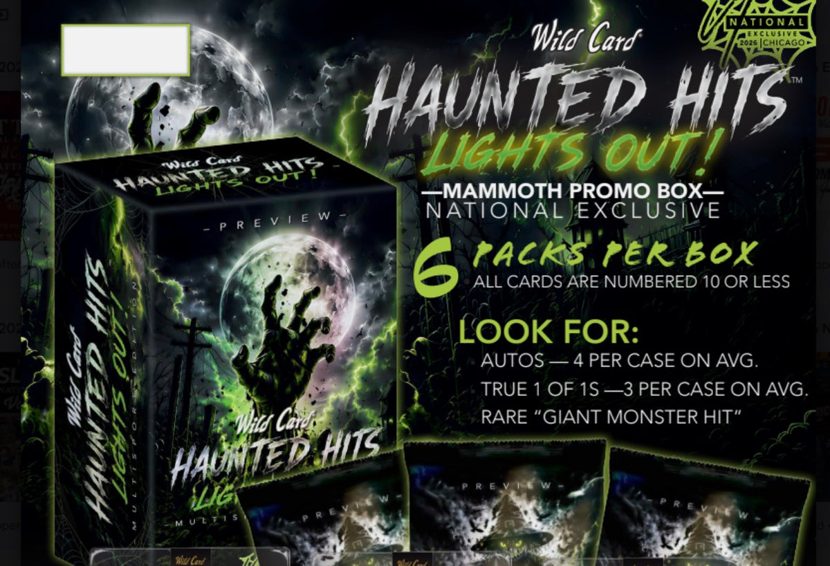 2026 Wild Card Haunted Hits: Lights Out! Mammoth Promo Pack (National Exclusive)