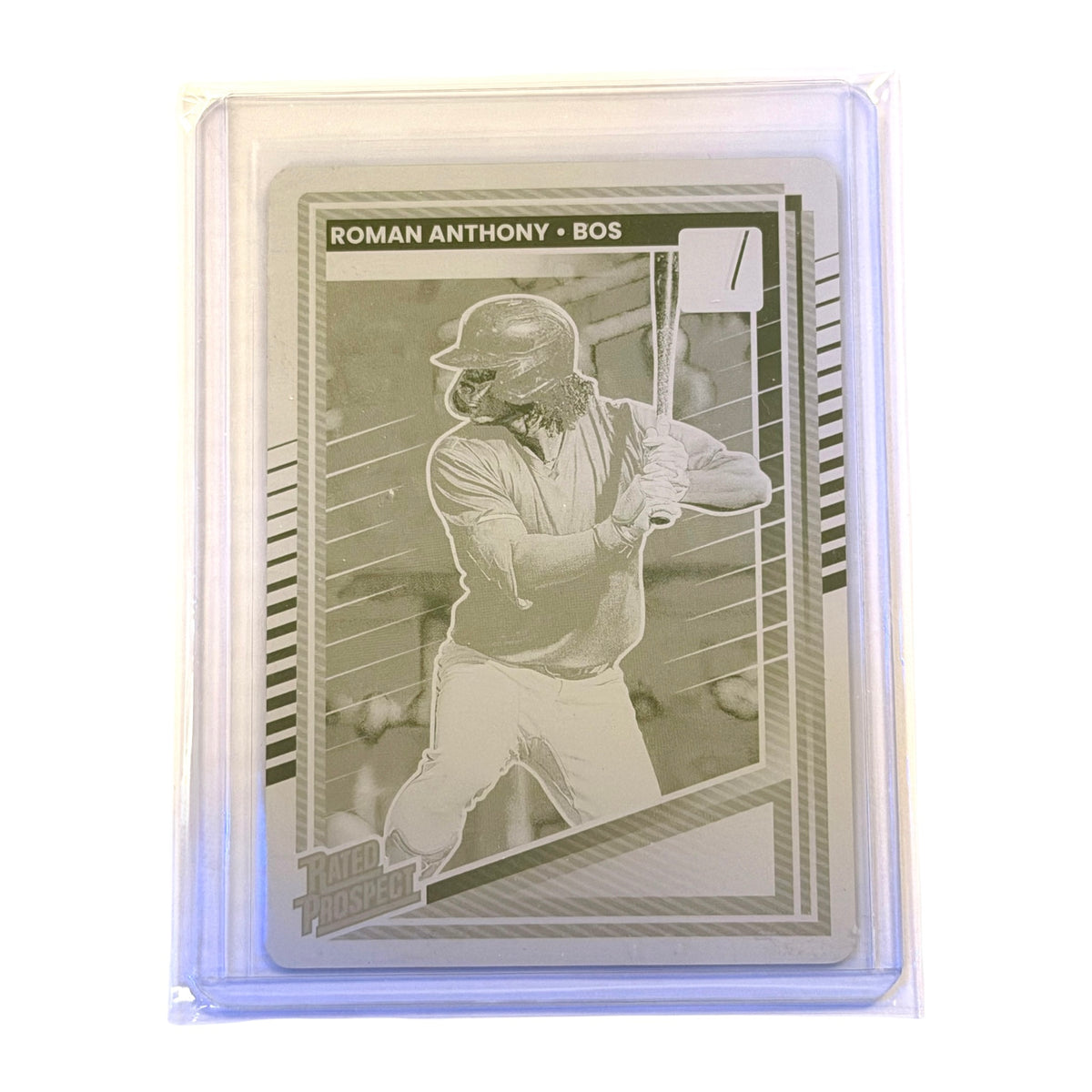 2025 Panini Donruss - Rated Prospects Roman Anthony #155 1/1 Printing Plate Rockets (JH)