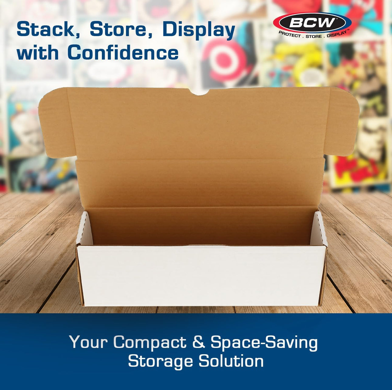 BCW 14-Inch White Card Holder Storage Box (Holds 350 Semi-Rigid #2 or 45 Magnetic Cards Holders)