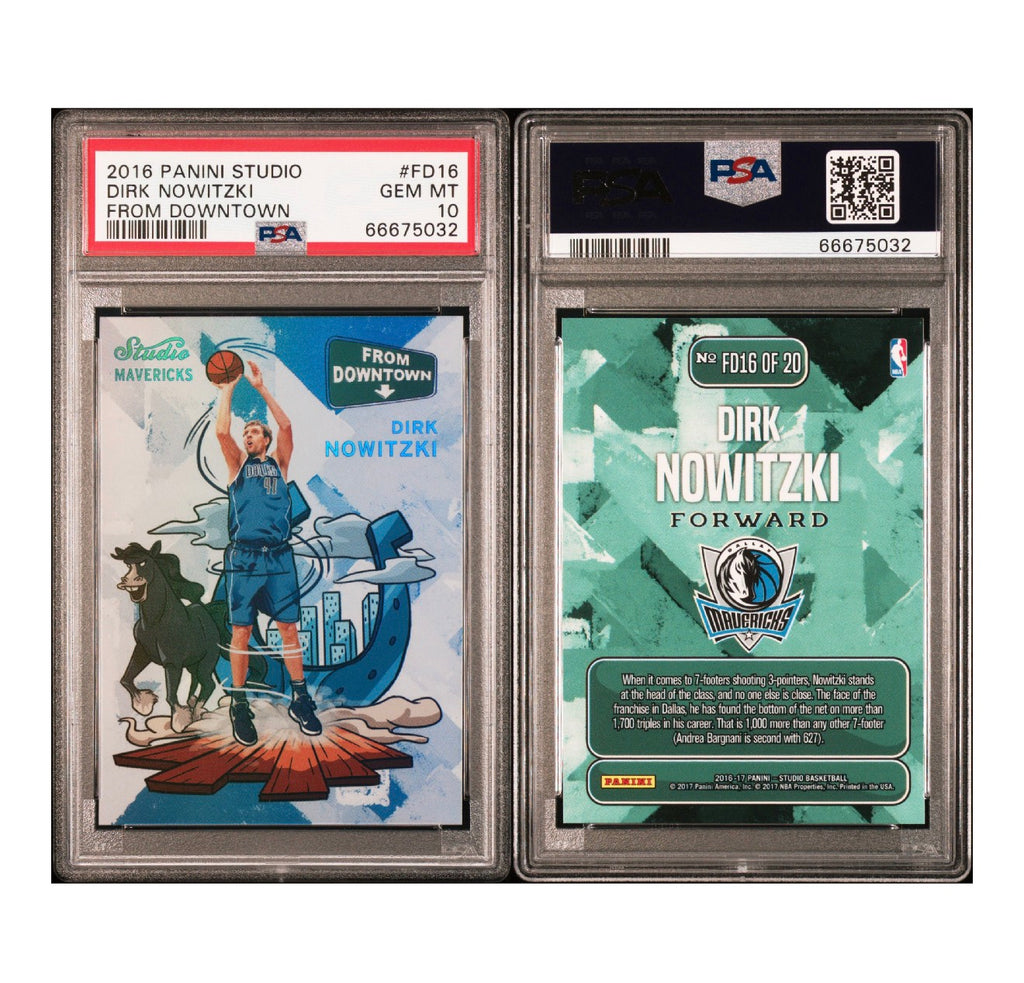2016 PANINI STUDIO FROM DOWNTOWN #FD16 DIRK NOWITZKI FROM DOWNTOWN PSA 10