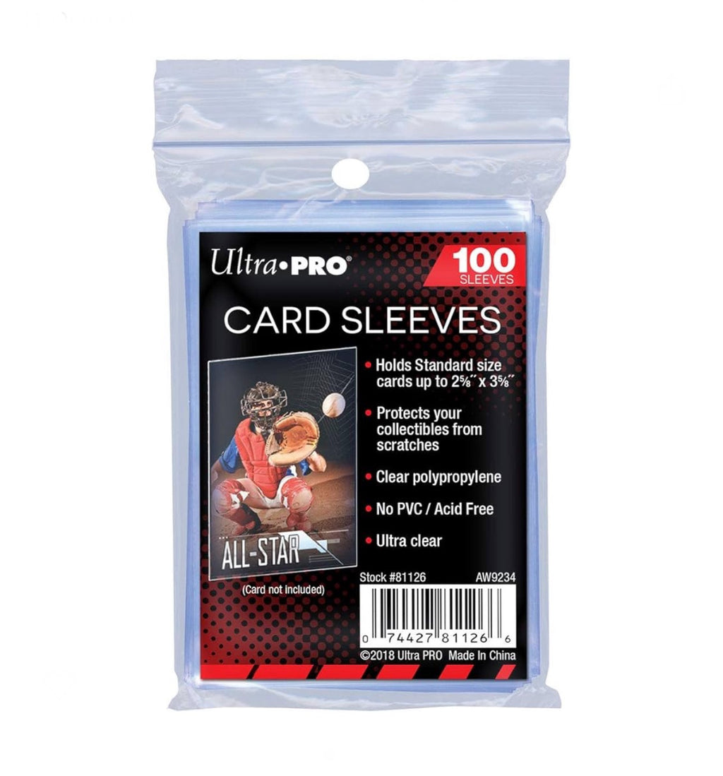Ultra Pro 3” x 4” Soft Sleeves for Standard Trading Cards (100ct Pack)