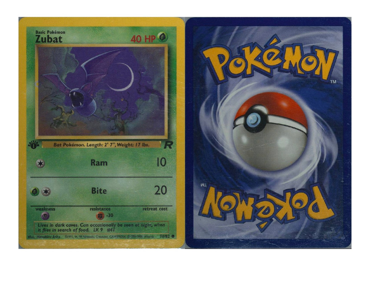 2000 POKEMON ROCKET #70 ZUBAT 1ST EDITION PSA 10