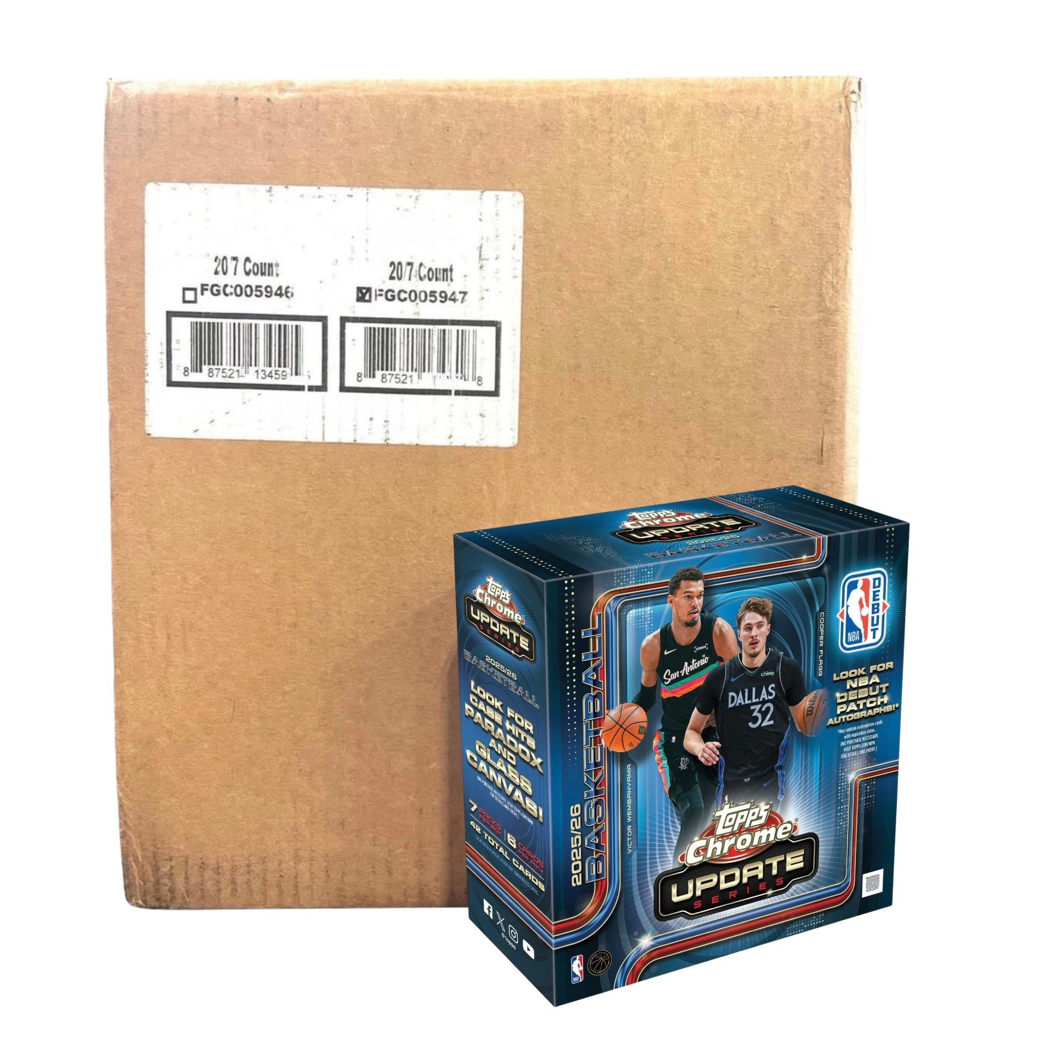 2025-26 Topps Chrome Update Series Basketball Mega 20-Box Case (Presell 8/6)