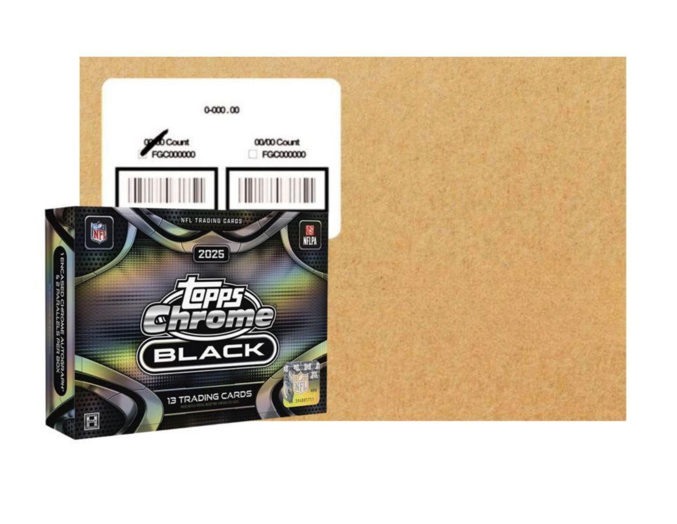 2025 Topps Chrome Black Football Hobby 12-Box Case (Presell 7/10)