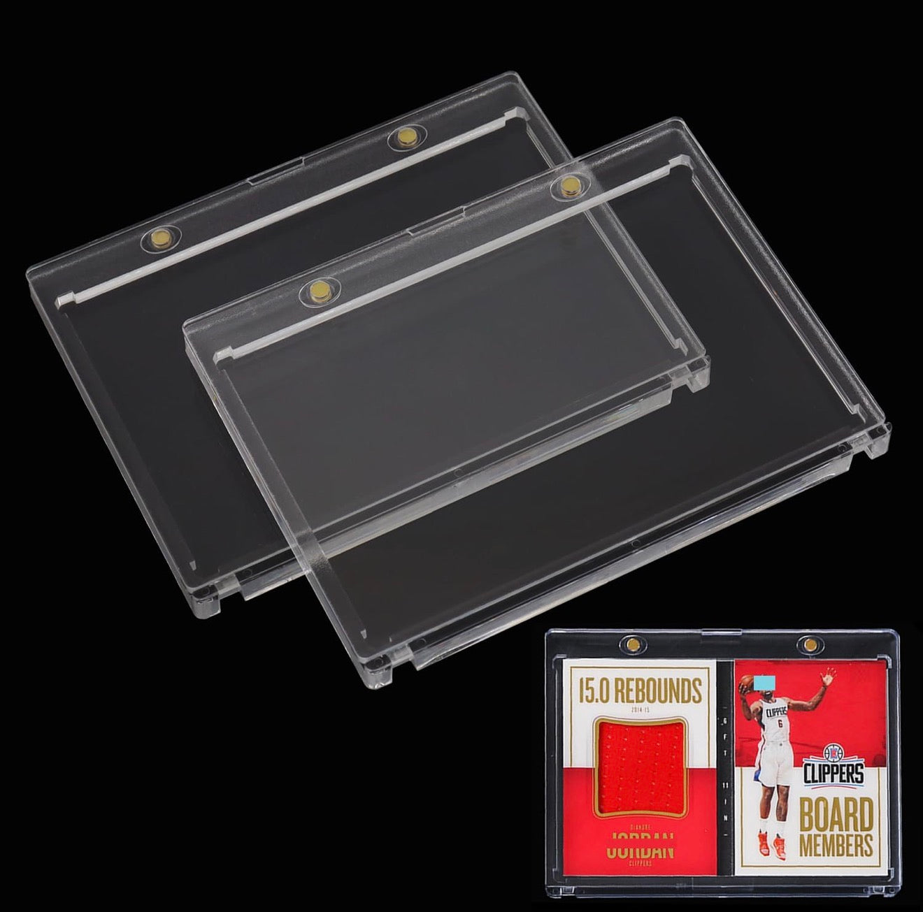 187mm Horizontal Booklet Magnetic Card Holder 175 PT, Playbook Display Holer, 2 Cards Holder