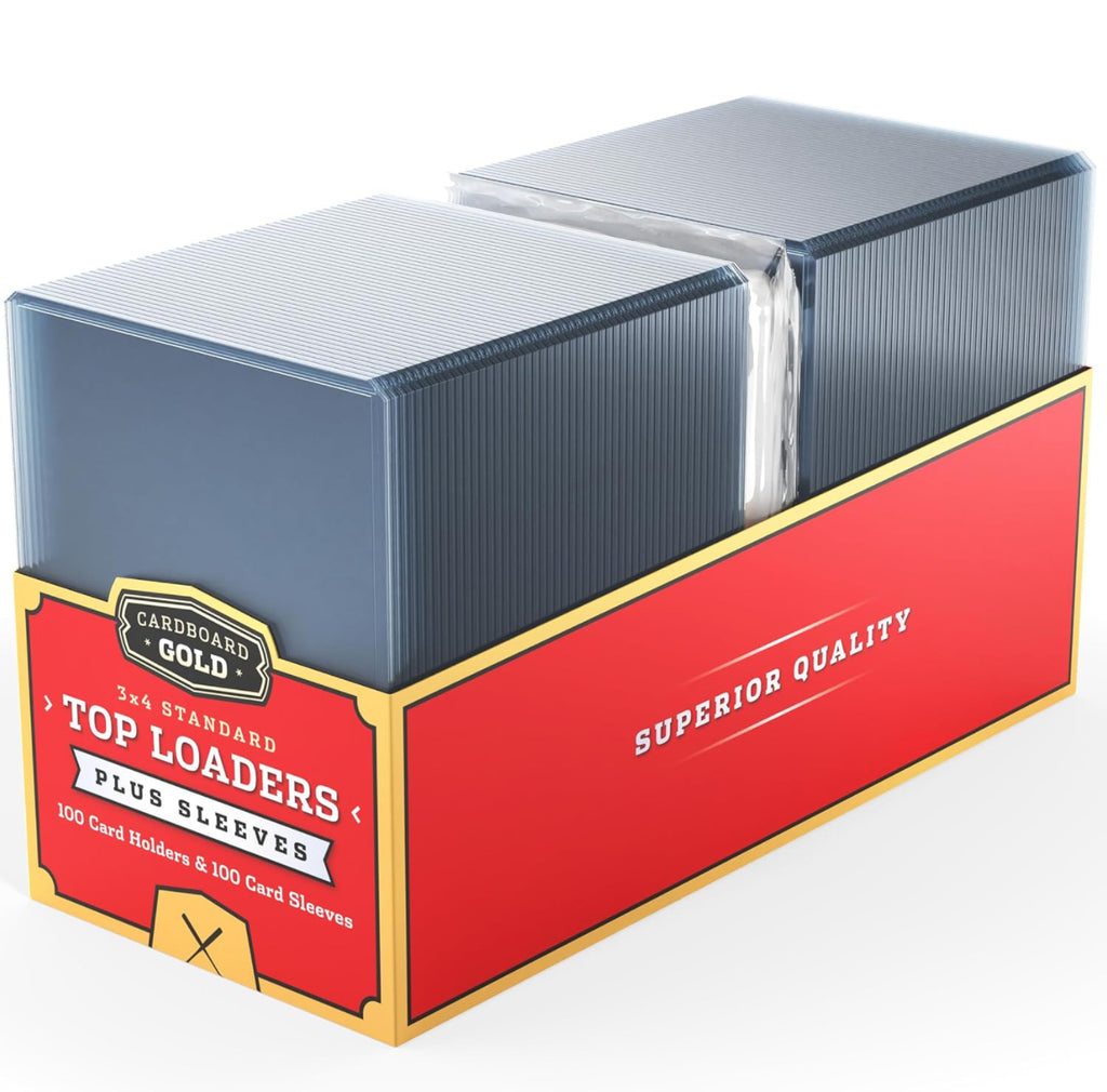 CBG Top Loaders 35pt Standard Card (100ct & 100 Soft Sleeves Bundle)