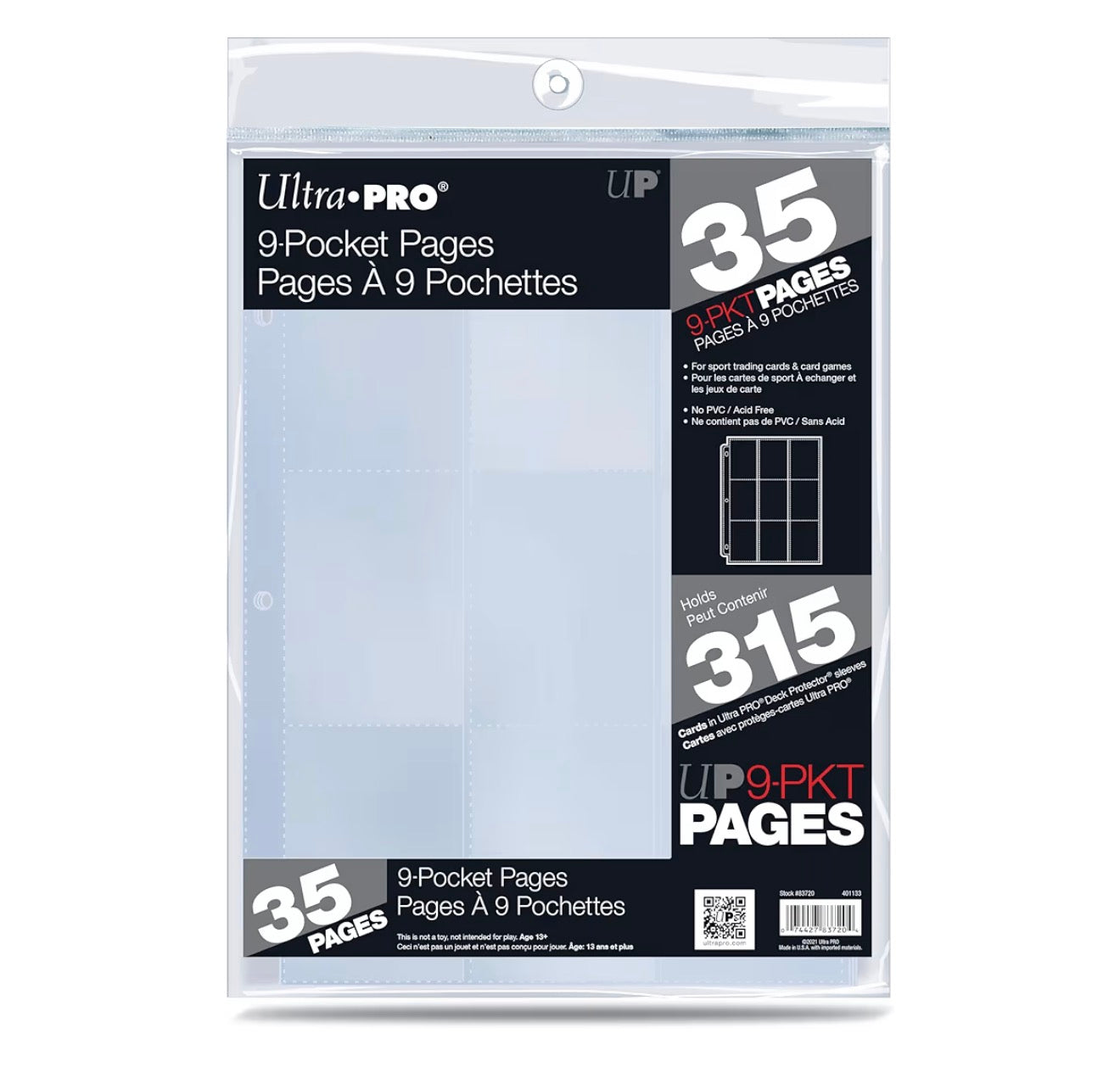 Ultra Pro 9-Pocket Pages (35-Count Pack) (Holds 315 Cards)