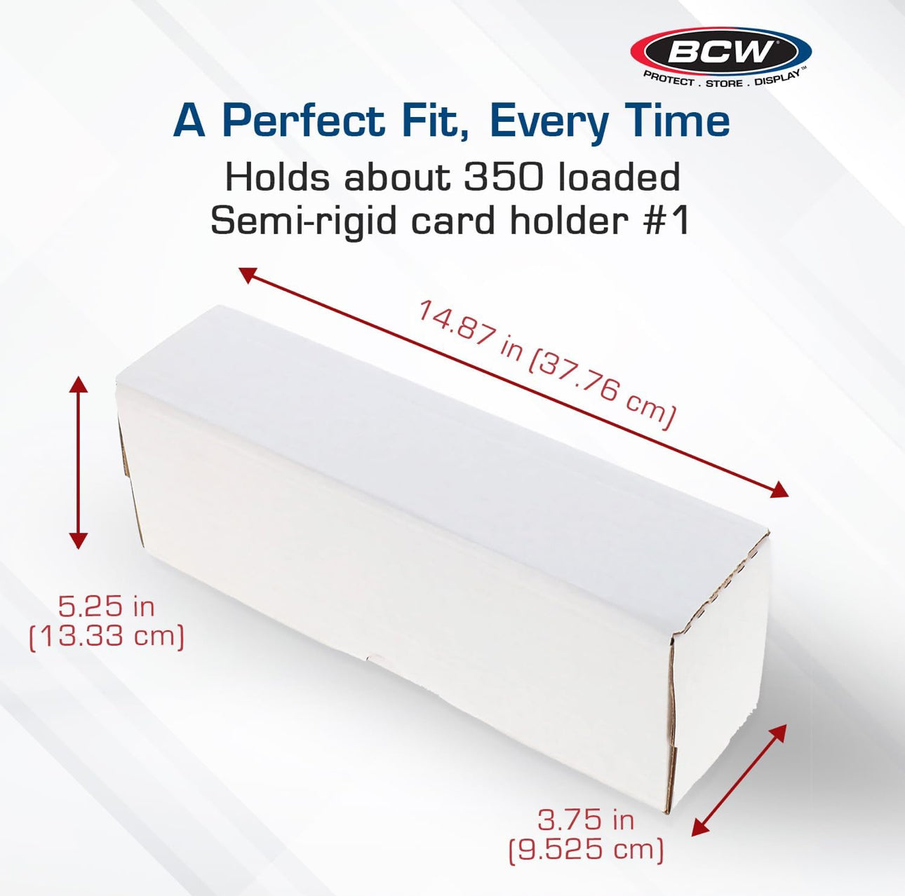 BCW 14-Inch White Card Holder Storage Box (Holds 350 Semi-Rigid #2 or 45 Magnetic Cards Holders)