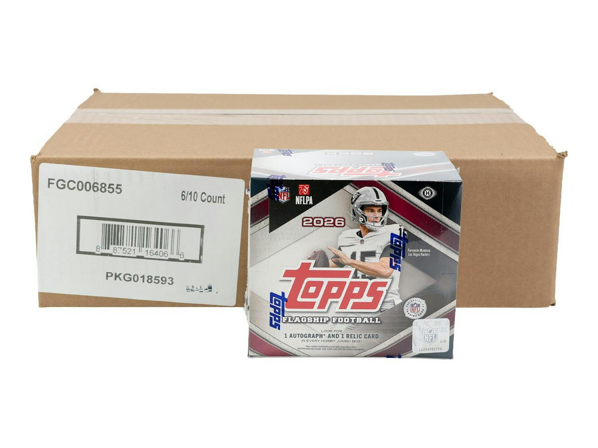2026 Topps Football Hobby Jumbo 6-Box Case (8/21)