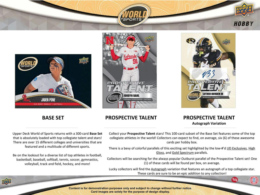 2025 Upper Deck World of Sports Volume 1 Multisport Hobby Box