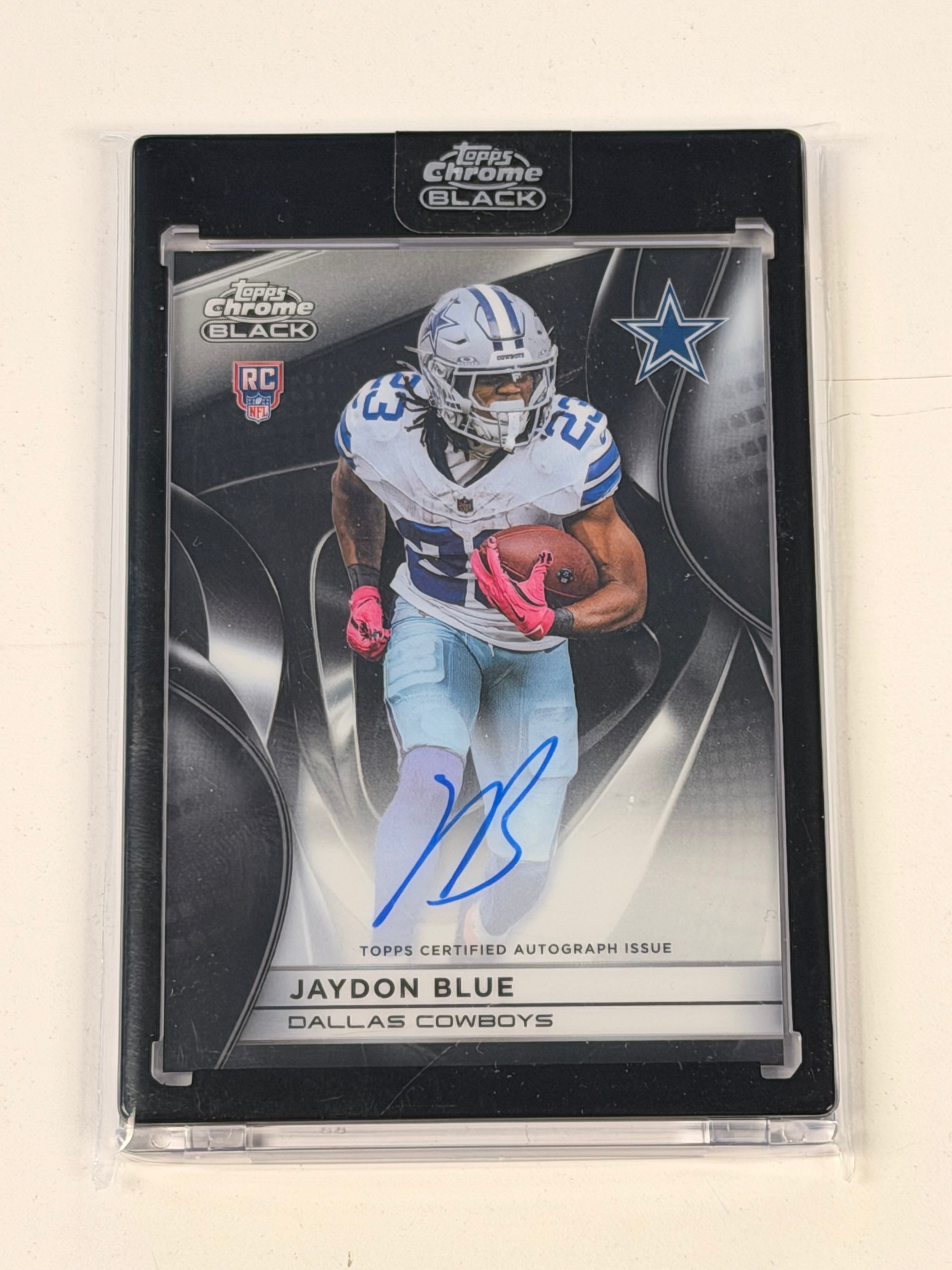 2025 Topps Chrome Black Rookies Jaydon Blue On-Card Auto #RAU-JB Cowboys (SY)