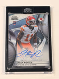2025 Topps Chrome Black Jalen Royal RC On-Card Auto #/299 Chiefs #RAU-JR (SY)