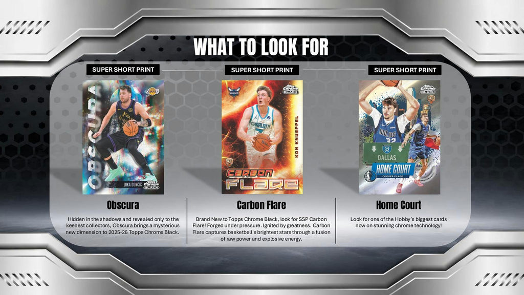 2025-26 Topps Chrome Black Basketball Hobby Box (8/27)