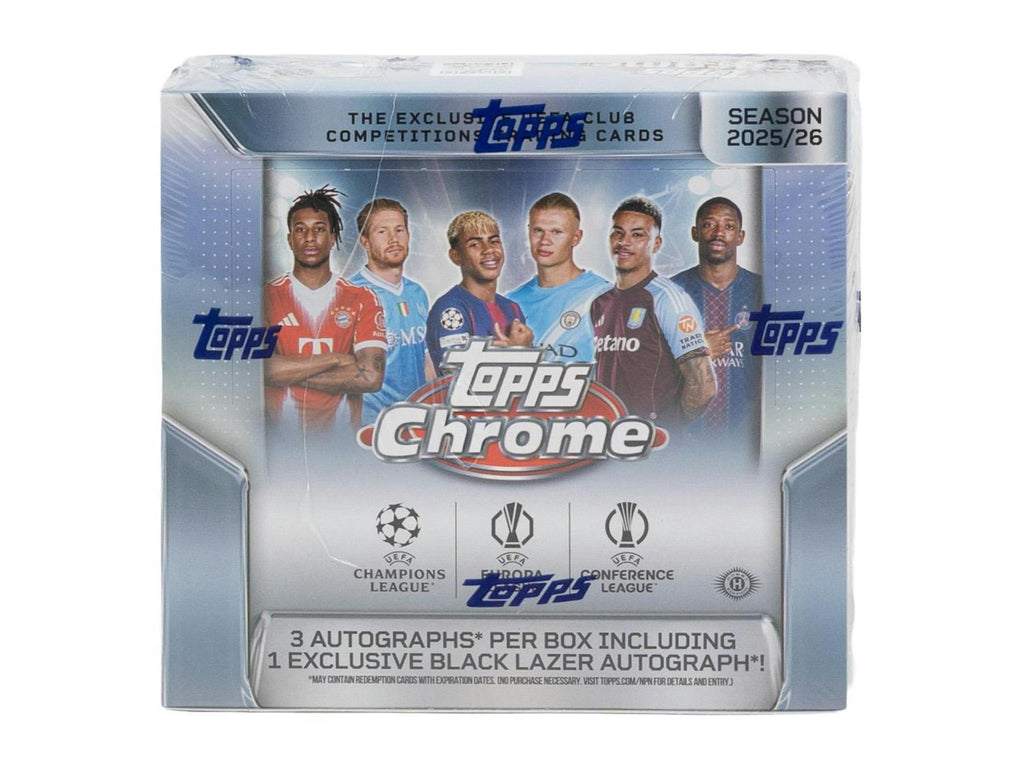 2025-26 Topps Chrome UEFA Club Competitions Soccer Hobby Box