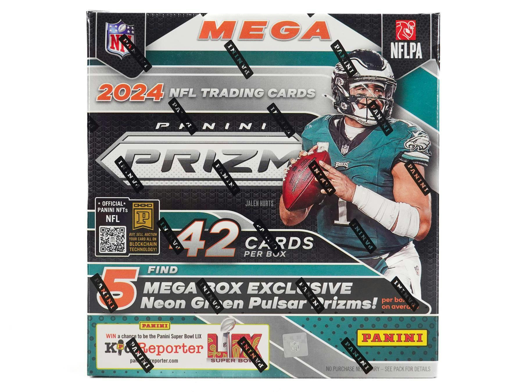 2024 Panini Prizm Football Mega Box (Neon Green Pulsar Prizms)