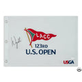Wyndham Clark Autographed 2023 LACC 123rd U.S. Open Pin Flag w/ Upper Deck COA