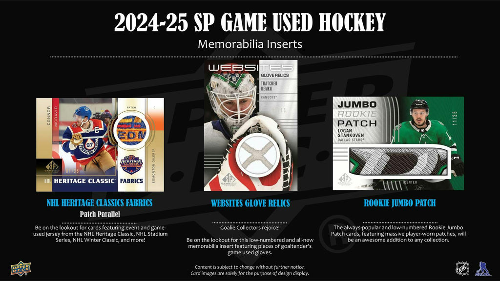 2024-25 Upper Deck SP Game Used Hockey Hobby Box
