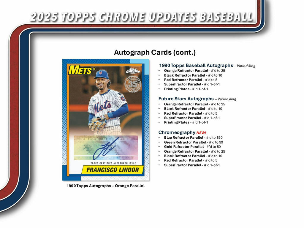 2025 Topps Chrome Update Series Baseball Mega Box (12/17)