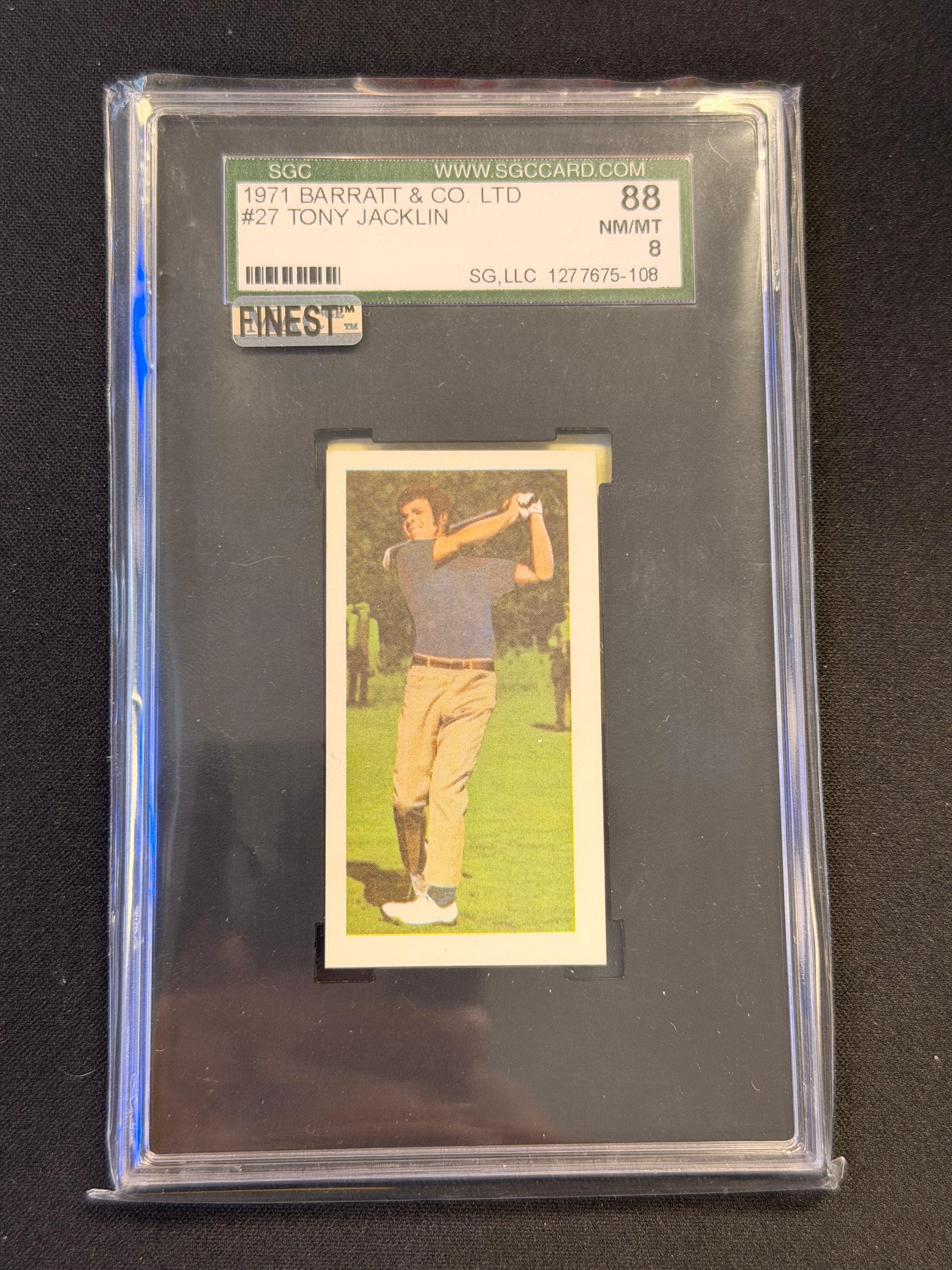 1971 BARRATT & CO LTD #27 TONY JACKLIN SGC 8 NM/MT (GC)