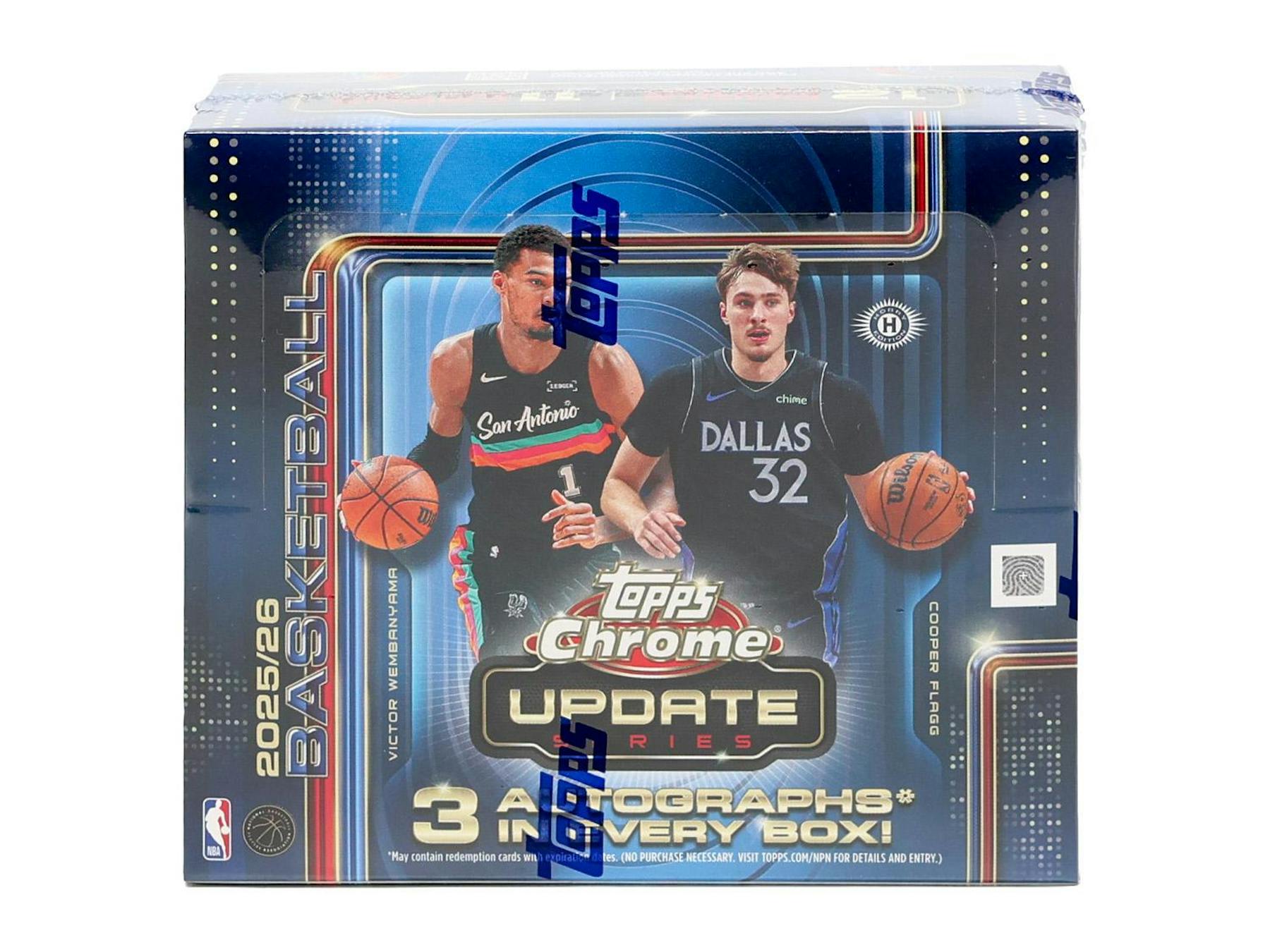 2025-26 Topps Chrome Update
Series Basketball Hobby Jumbo 8-Box Case (Presell 8/6)