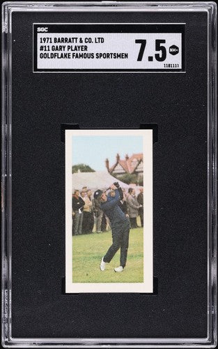 1971 BARRATT & CO LTD #11 GARY PLAYER GOLDFLAKE FAMOUS SPORTSMEN SGC 7.5 NM+ (GC)