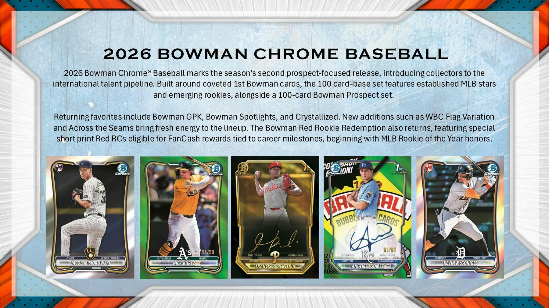 2026 Bowman Chrome Baseball 12-Box Hobby Case (Presell 9/9)