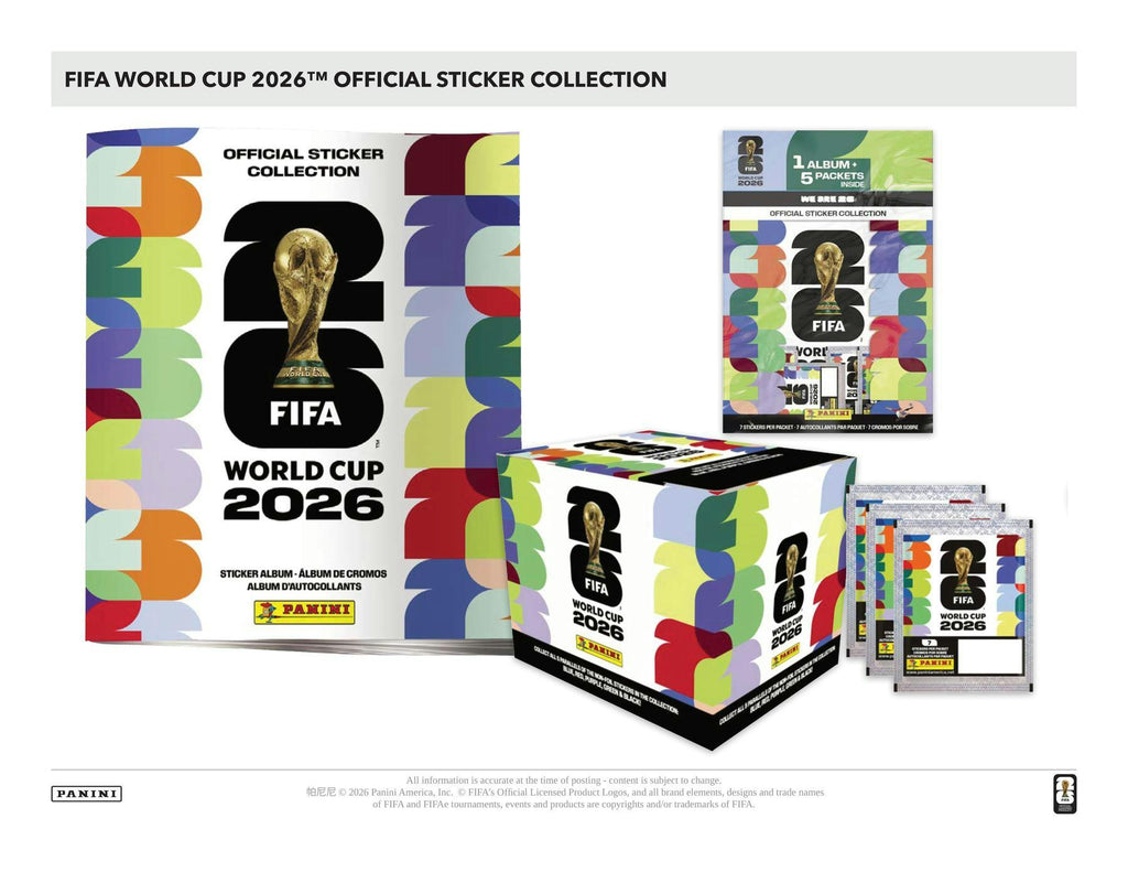 2026 Panini FIFA World Cup Soccer 25-Pack Sticker Box (U.S. Version)