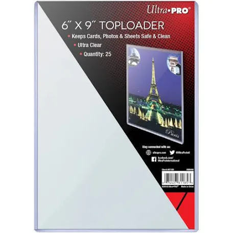 Ultra Pro 6” x 9” Top Loaders (25-Count Pack)