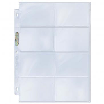 Ultra Pro Platinum Hologram 8-Pocket Pages - 3-Holes, 3.5" x 2-3/4"