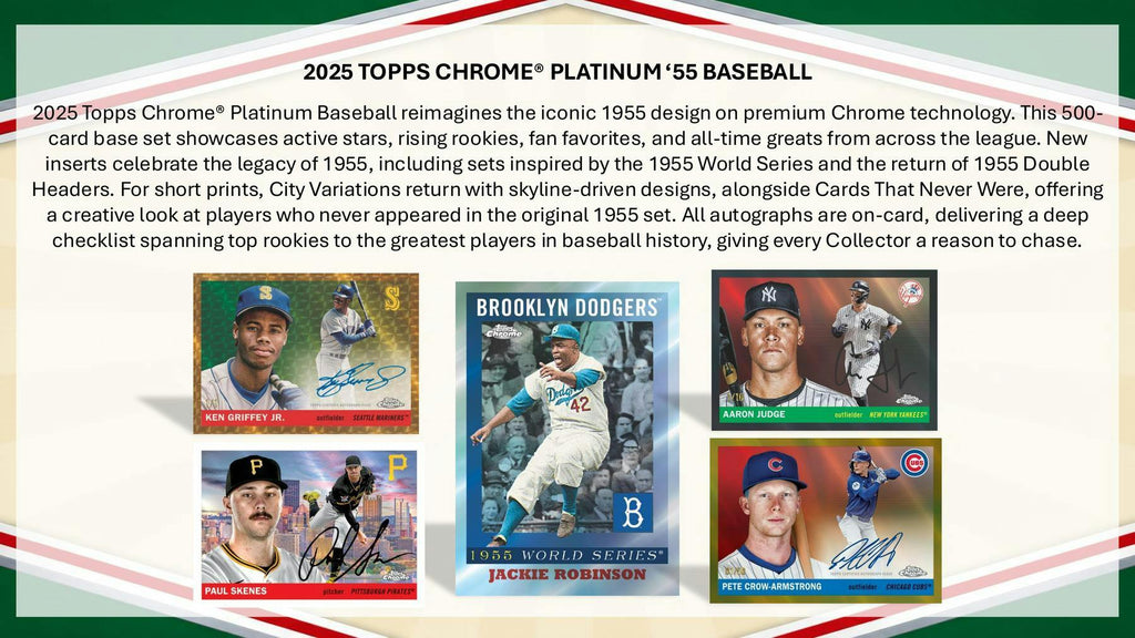 2025 Topps Chrome Platinum '55 Baseball Blaster Box (6/5)