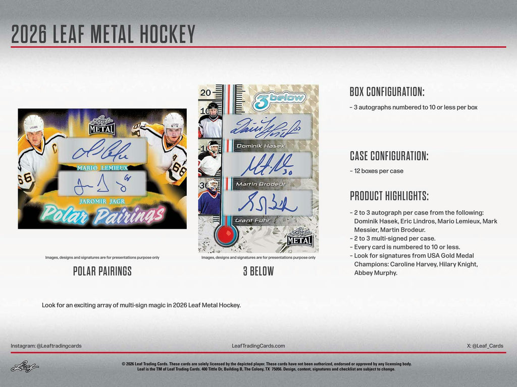2026 Leaf Metal Hockey Hobby Box