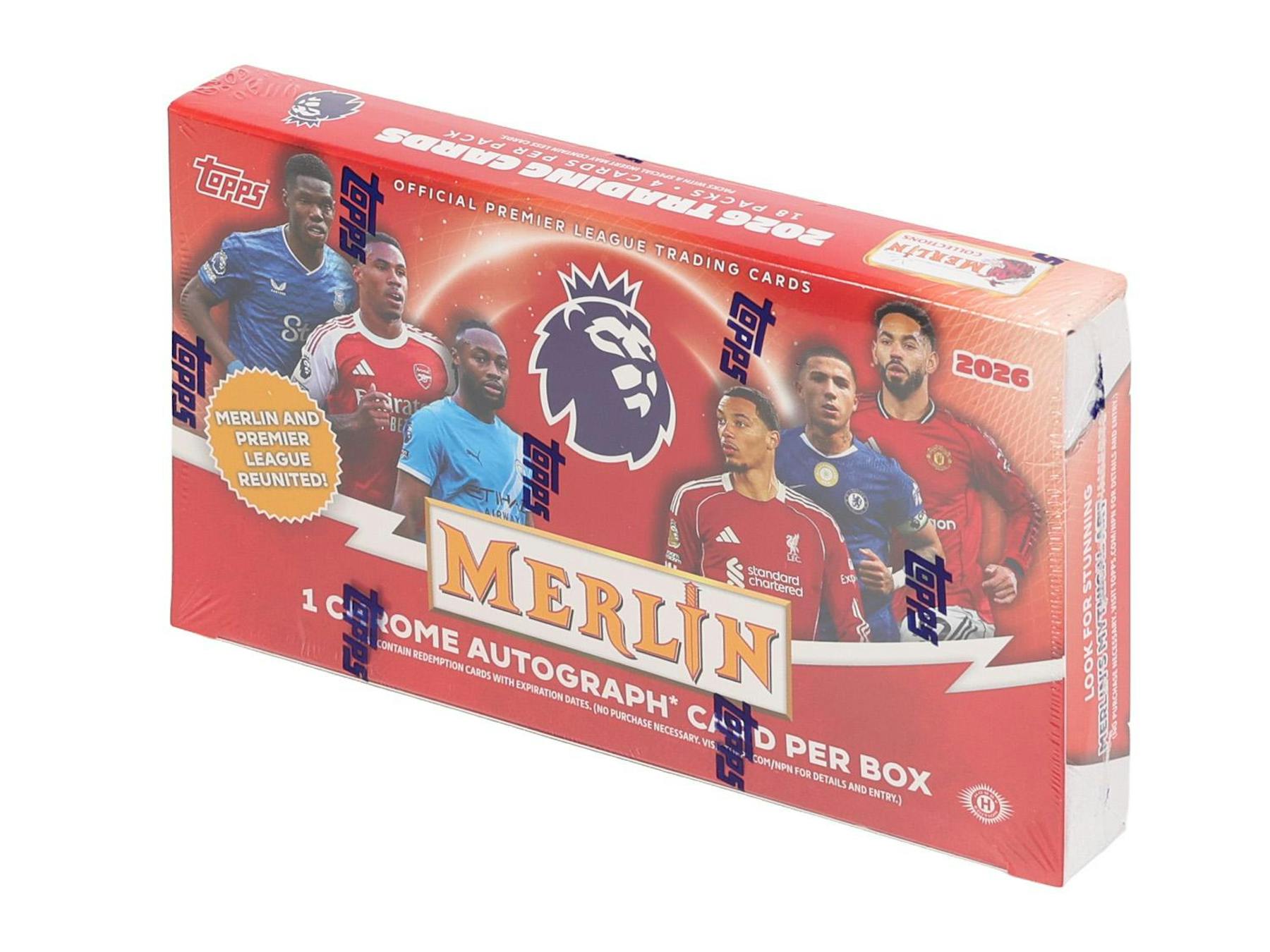 2025-26 Topps Merlin EPL English Premier League 12-Box Hobby Case (Presell 6/11)