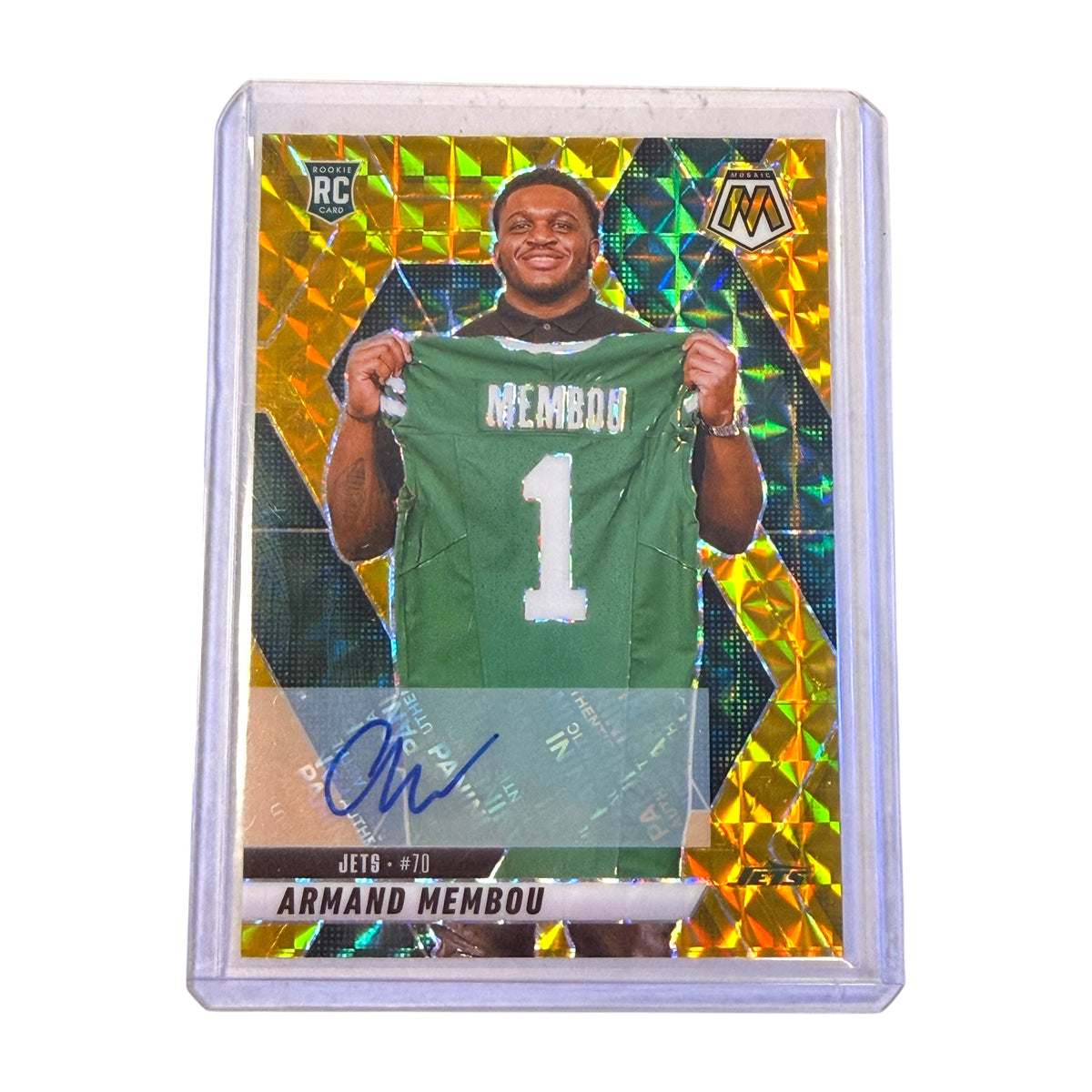 2025 PANINI MOSAIC 358 ARMAND MEMBOU AUTOGRAPH GOLD 07/10 (VN)