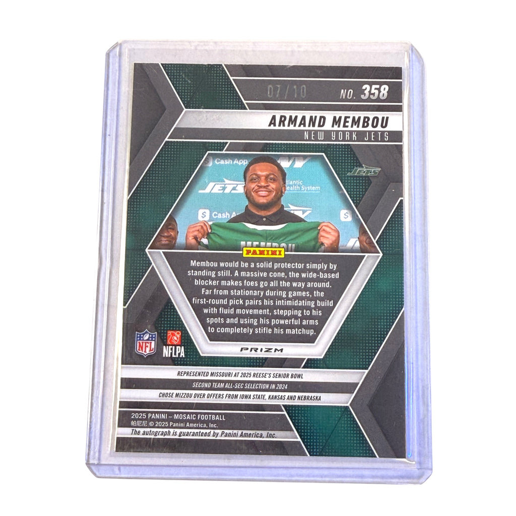 2025 PANINI MOSAIC 358 ARMAND MEMBOU AUTOGRAPH GOLD 07/10 (VN)