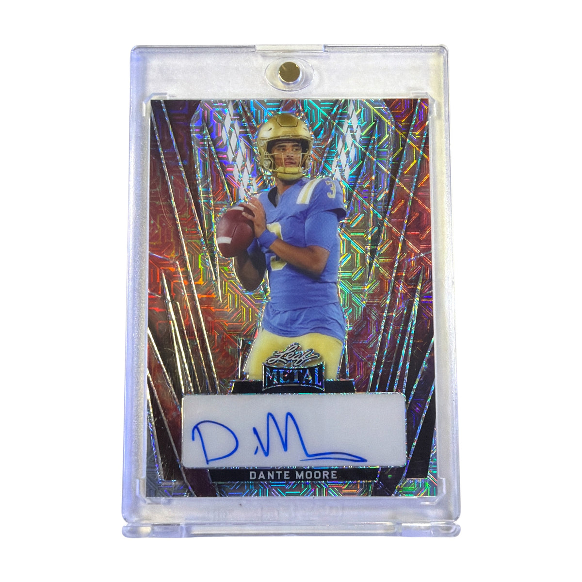 2024 LEAF METAL AUTOGRAPHS BADM1 DANTE MOORE PINK MOJO 1/1 (VN)