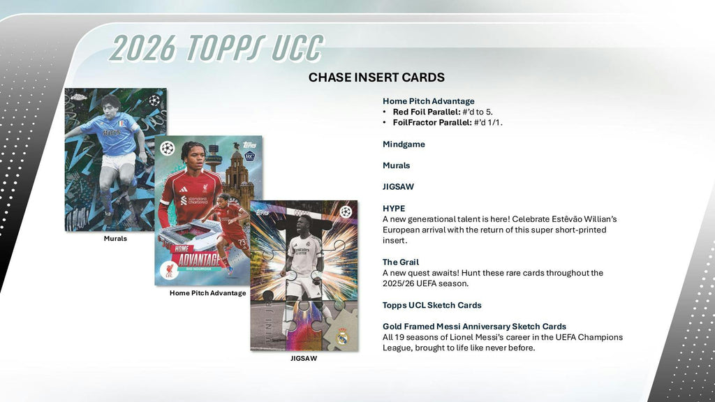2025-26 Topps UEFA Club Competitions Soccer Hobby Pack (1/15)