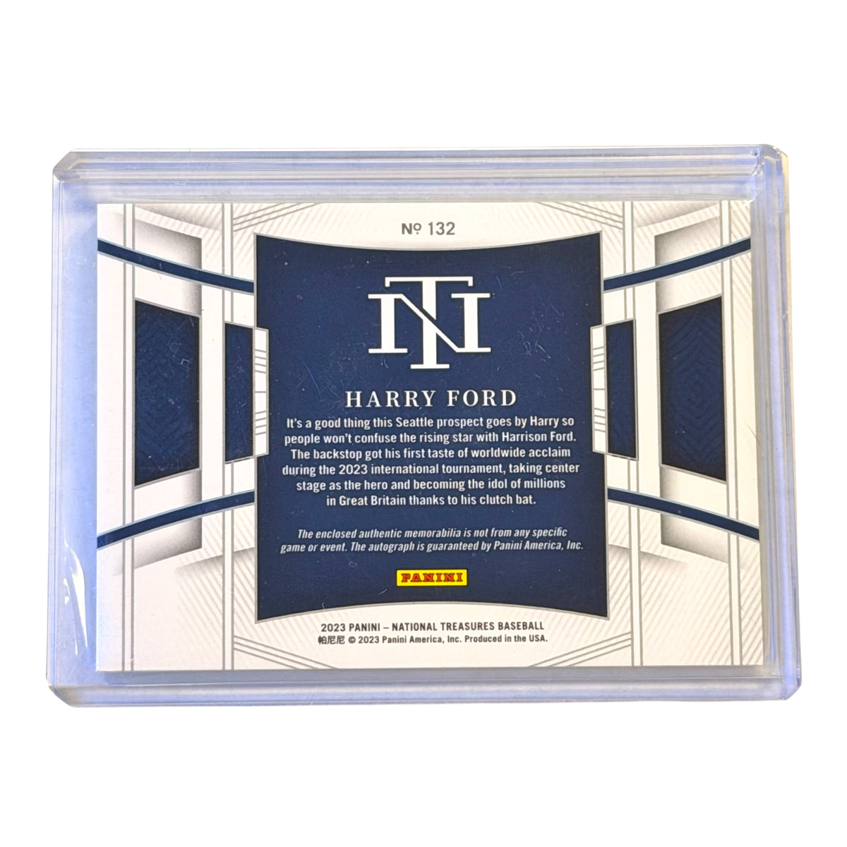 2023 National Treasures Signature Names Harry Ford Patch Auto Purple Holo 8/9 (JS)